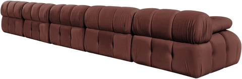 Camden Rose Velvet Performance Fabric Upholstered Sofa, 5-Piece (Style 2)