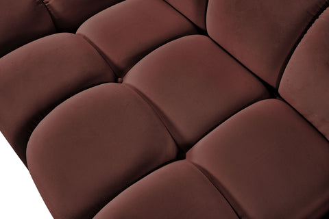 Camden Rose Velvet Performance Fabric Upholstered Sectional, 6-Piece (Style 8)