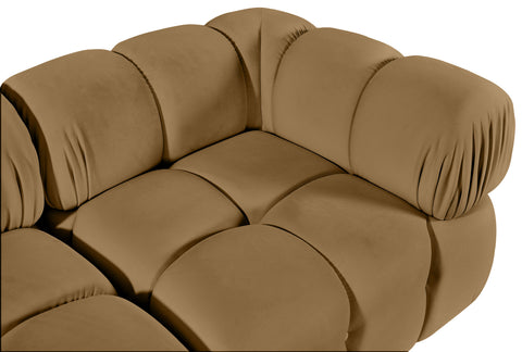 Camden Saddle Velvet Performance Fabric Upholstered Sofa, 2-Piece