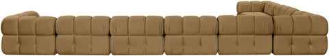 Camden Saddle Velvet Performance Fabric Upholstered Sectional, 8-Piece (Style 2)