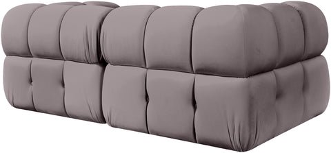 Camden Taupe Velvet Performance Fabric Upholstered Sofa, 2-Piece