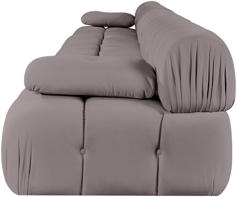 Camden Taupe Velvet Performance Fabric Upholstered Sofa, 5-Piece (Style 2)