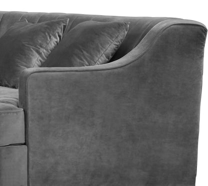 Jester Grey Velvet 2pc. Sectional Sectional