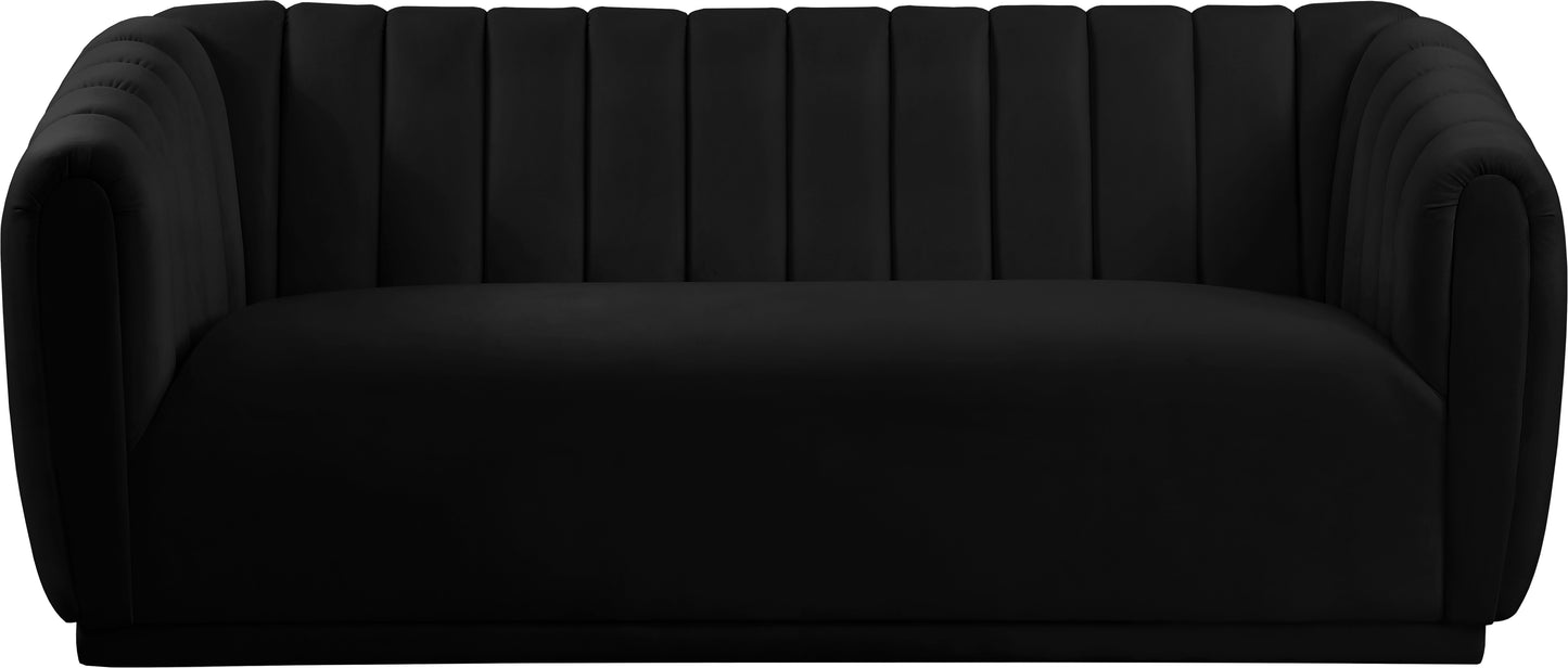 carter black velvet sofa s