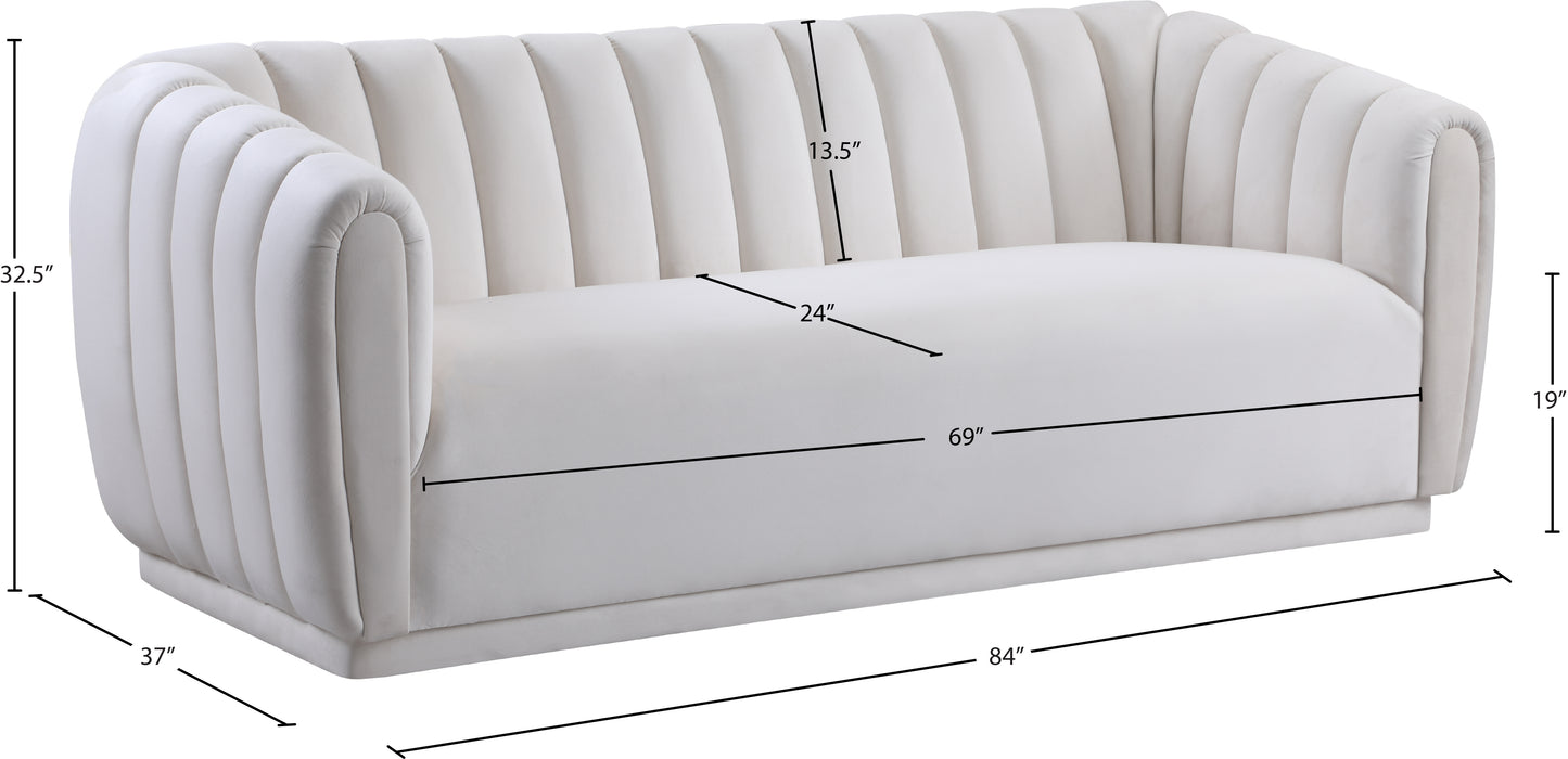 carter cream velvet sofa s