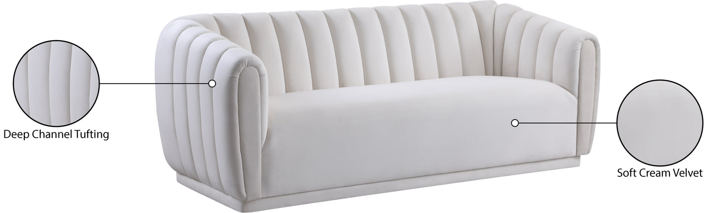 carter cream velvet sofa s