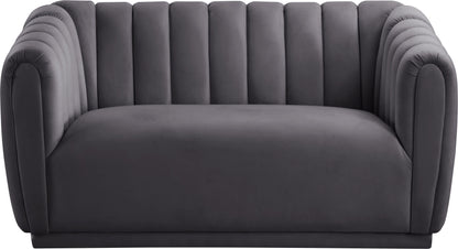 Carter Grey Velvet Loveseat L