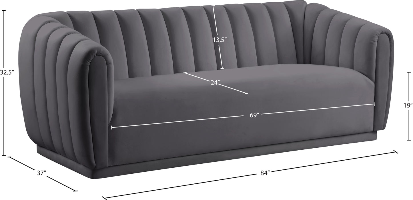 carter grey velvet sofa s