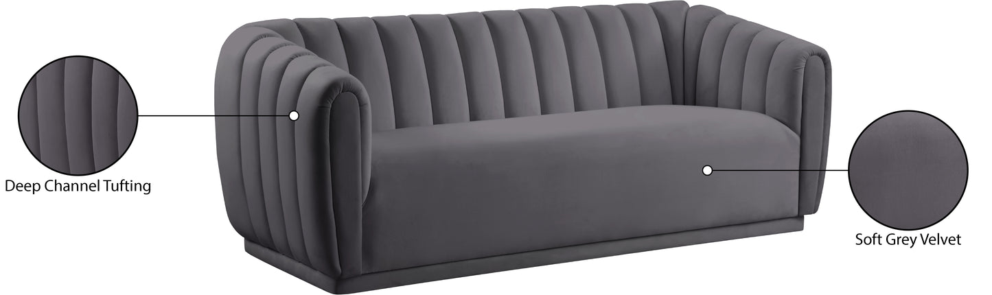 carter grey velvet sofa s