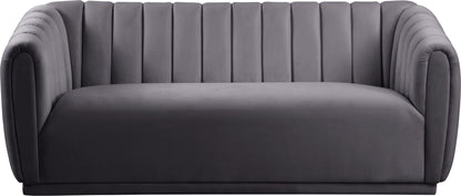 Carter Grey Velvet Sofa S