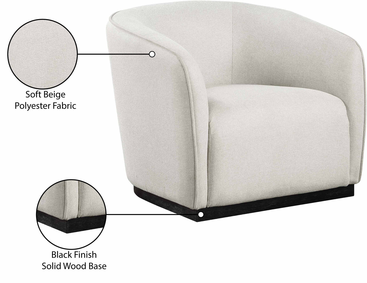 dream beige polyester fabric chair c