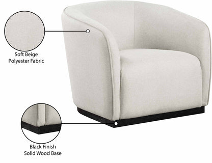 Dream Beige Polyester Fabric Chair C