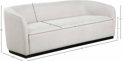 Dream Beige Polyester Fabric Sofa S