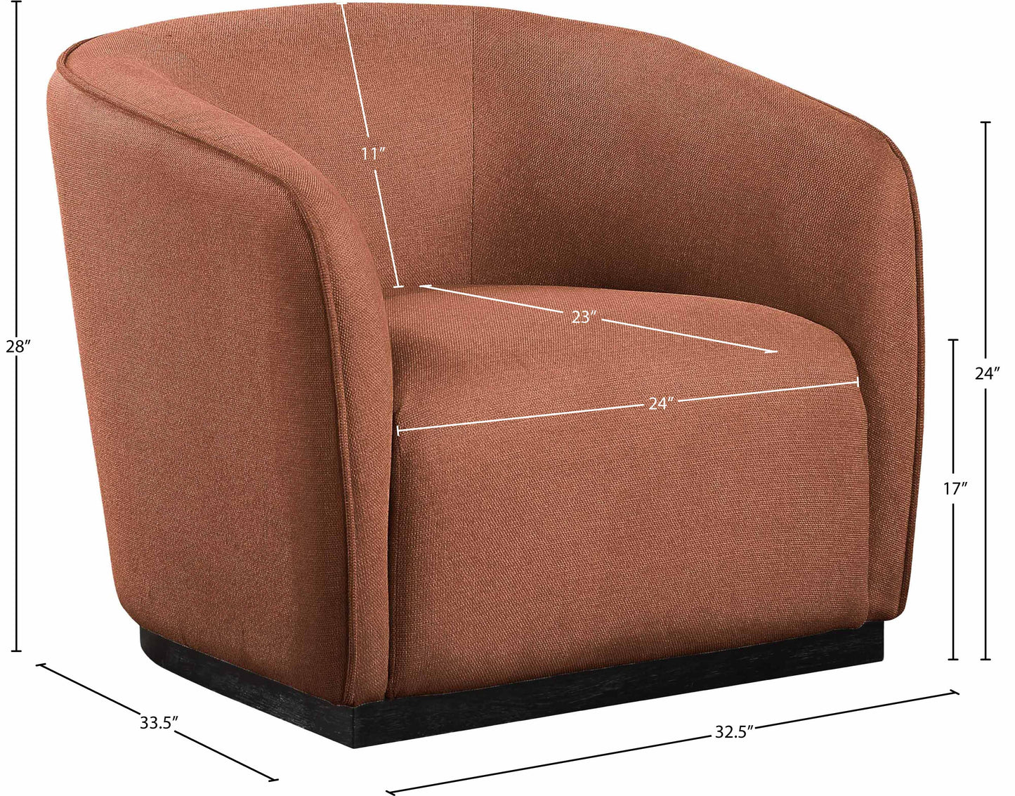 dream cognac polyester fabric chair c