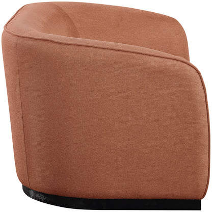 Dream Cognac Polyester Fabric Loveseat L