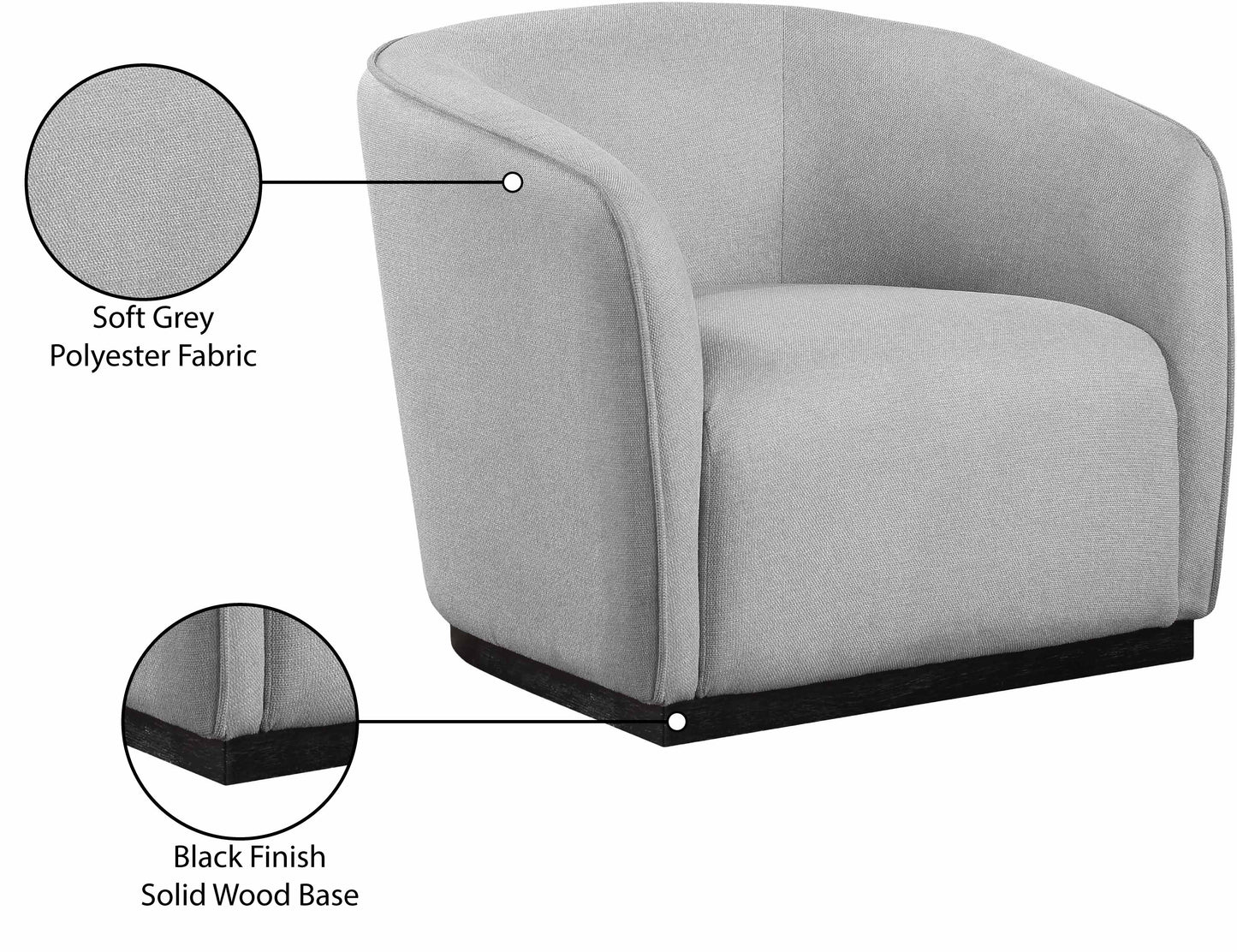 dream grey polyester fabric chair c