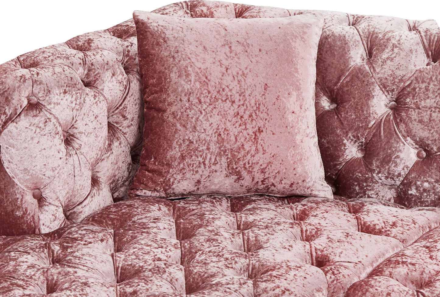 fleur pink velvet 3pc. sectional (3 boxes) sectional