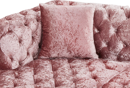 Fleur Pink Velvet 3pc. Sectional (3 Boxes) Sectional