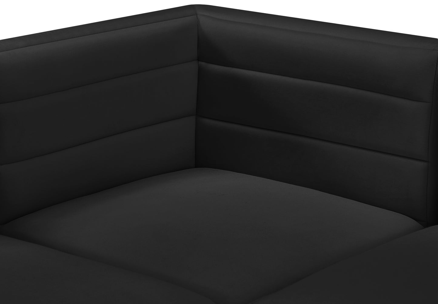 amelia black velvet modular armless chair armless