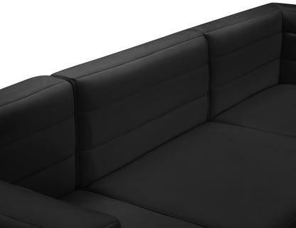 Amelia Black Velvet Modular Sofa S126