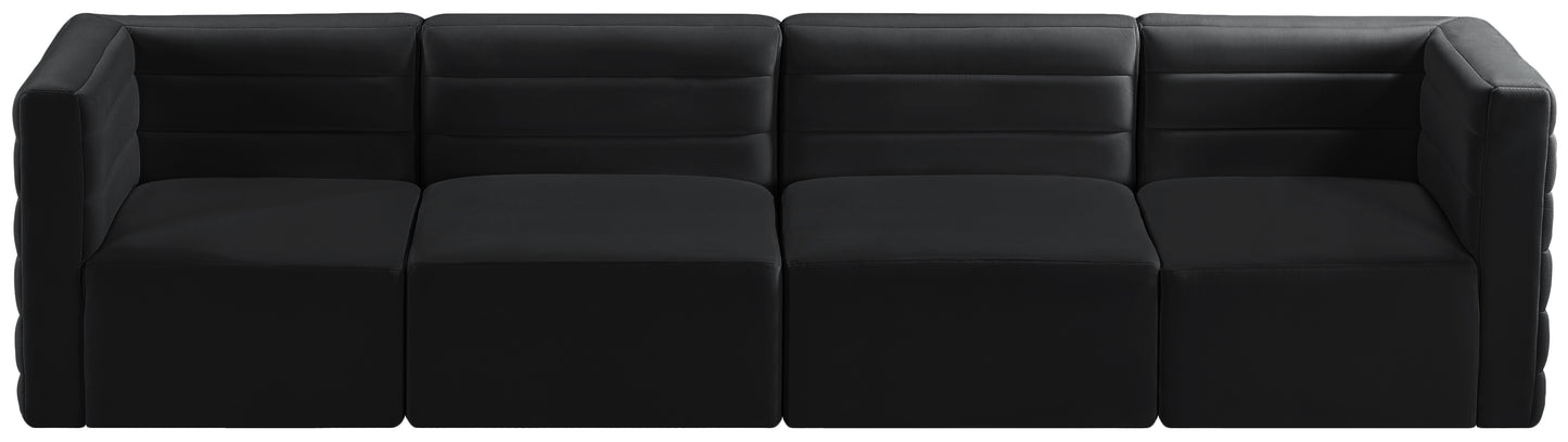 amelia black velvet modular sofa s126