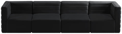 Amelia Black Velvet Modular Sofa S126