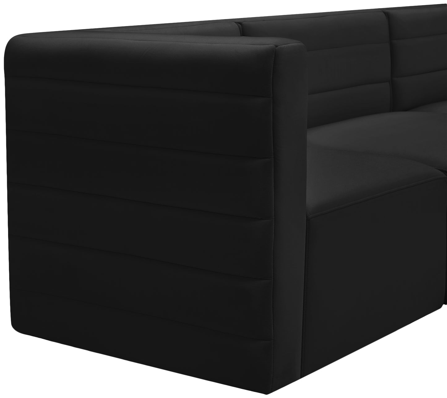 amelia black velvet modular sofa s126