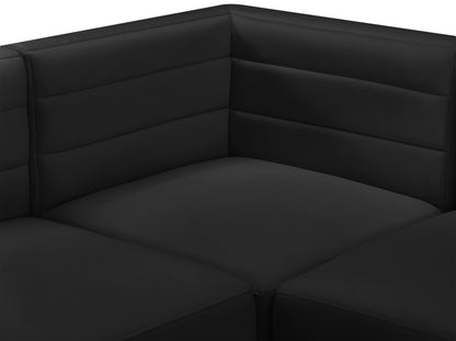 Amelia Black Velvet Modular Sofa S126