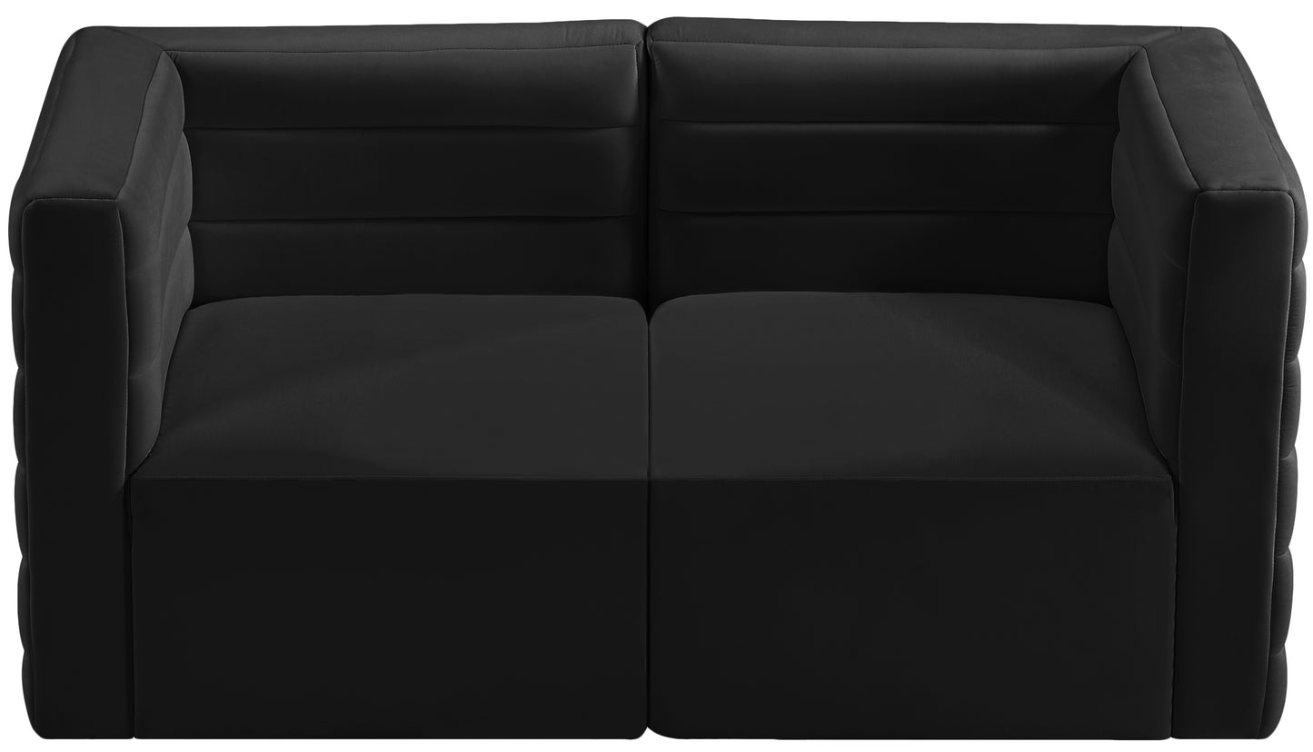 amelia black velvet modular sofa s63