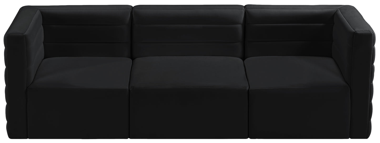 amelia black velvet modular sofa s95