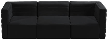 Amelia Black Velvet Modular Sofa S95