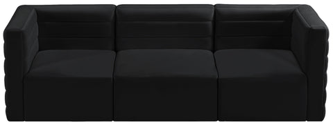 Amelia Black Velvet Modular Sofa S95