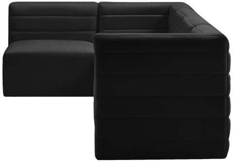 Amelia Black Velvet Modular Sectional Sec5A