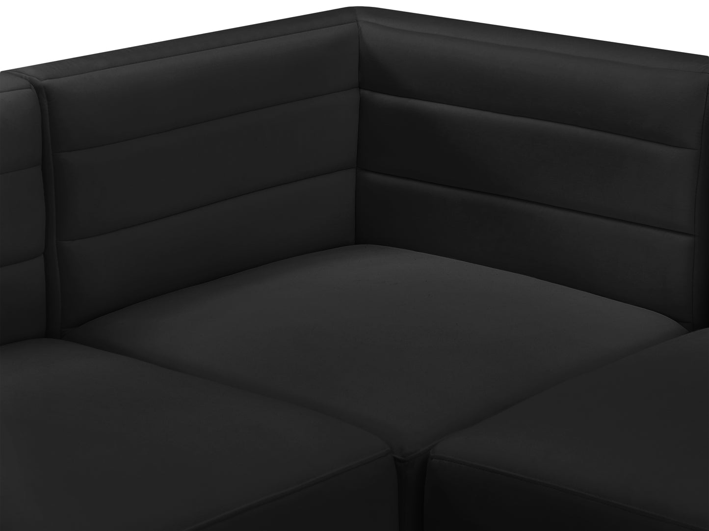 amelia black velvet modular sectional sec5a