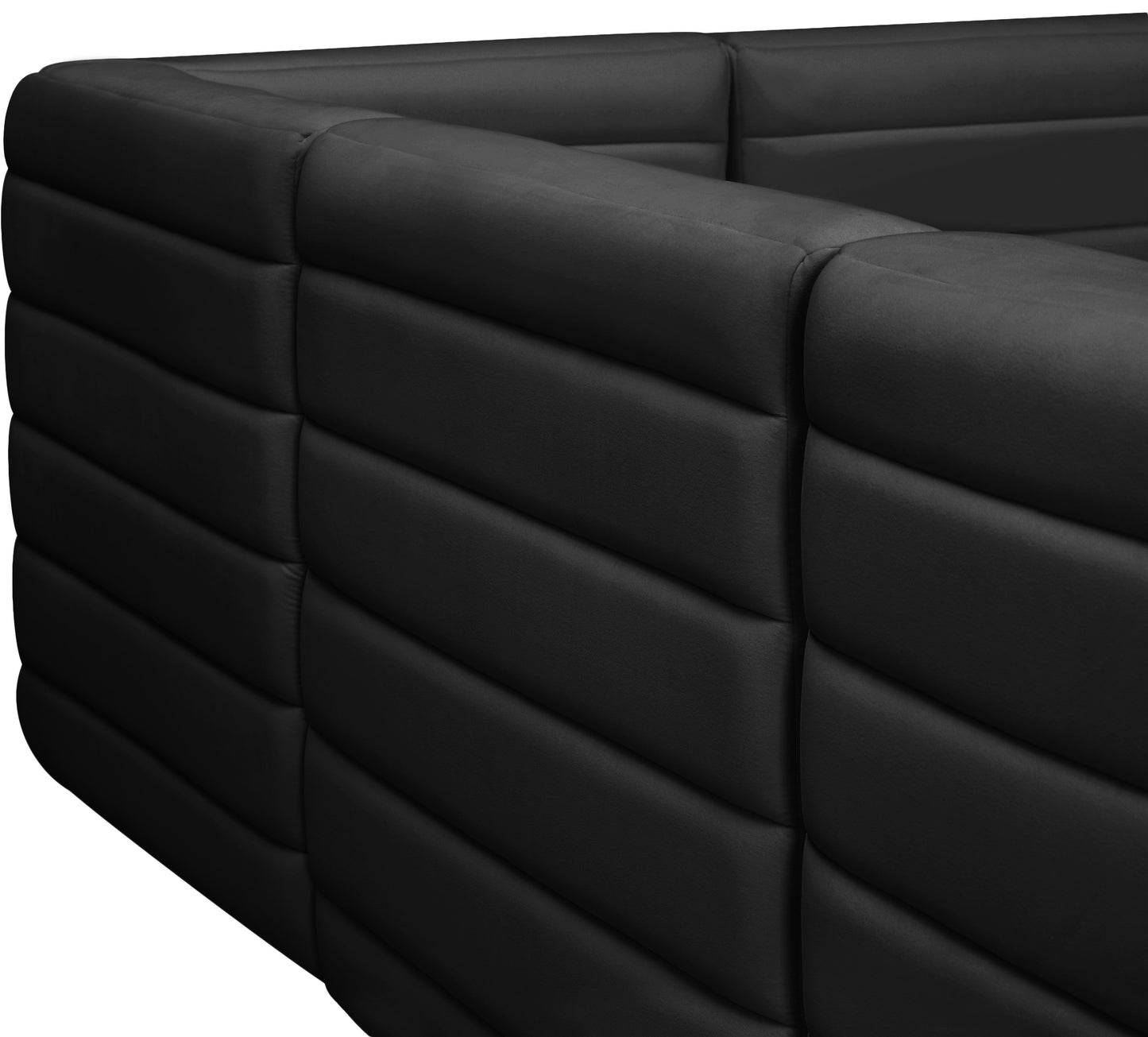 amelia black velvet modular sectional sec5b