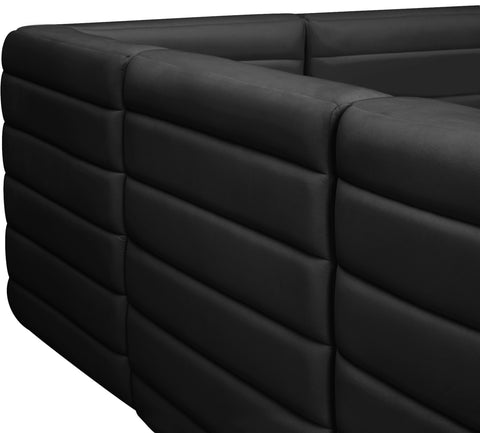 Amelia Black Velvet Modular Sectional Sec5C