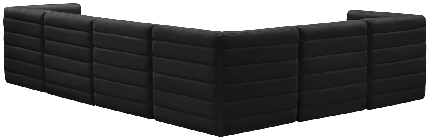 amelia black velvet modular sectional sec6a