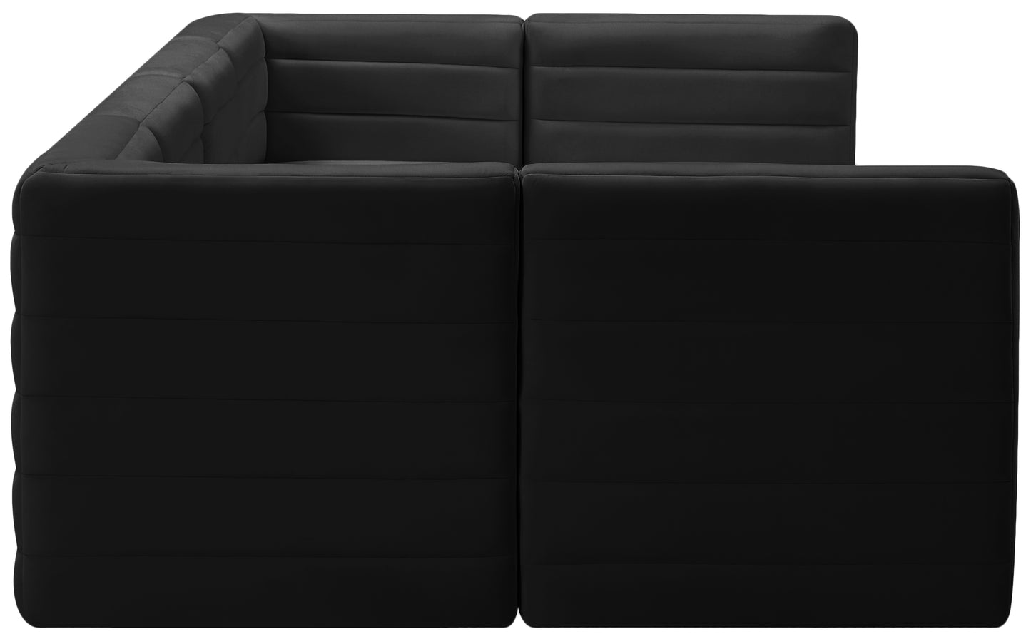 amelia black velvet modular sectional sec6b