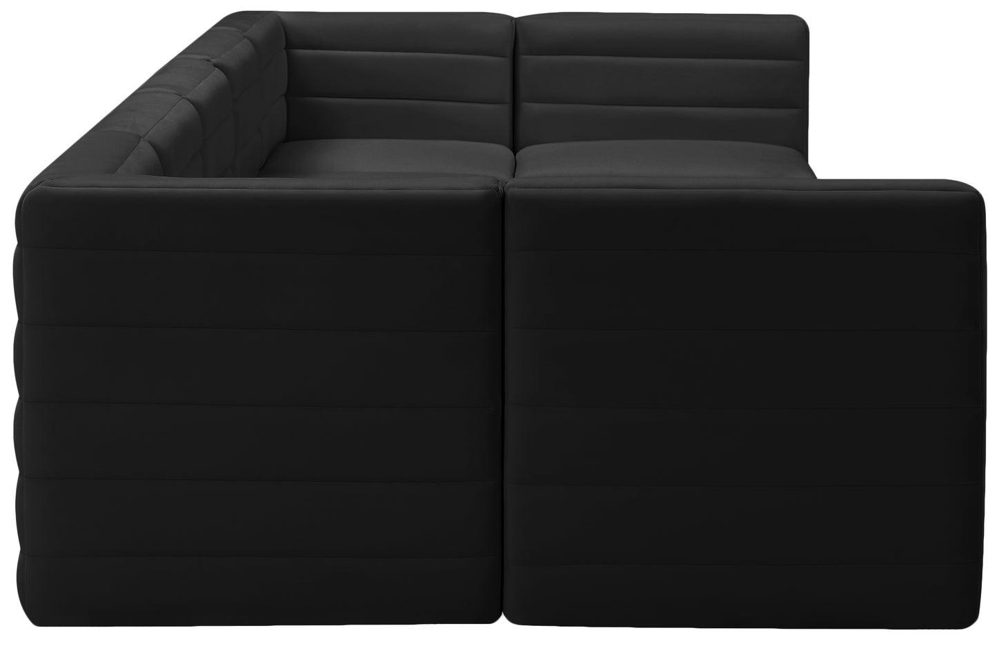 amelia black velvet modular sectional sec7b