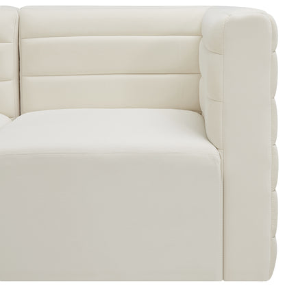 Amelia Cream Velvet Modular Armless Chair Armless