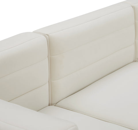 Amelia Cream Velvet Modular Corner Chair Corner