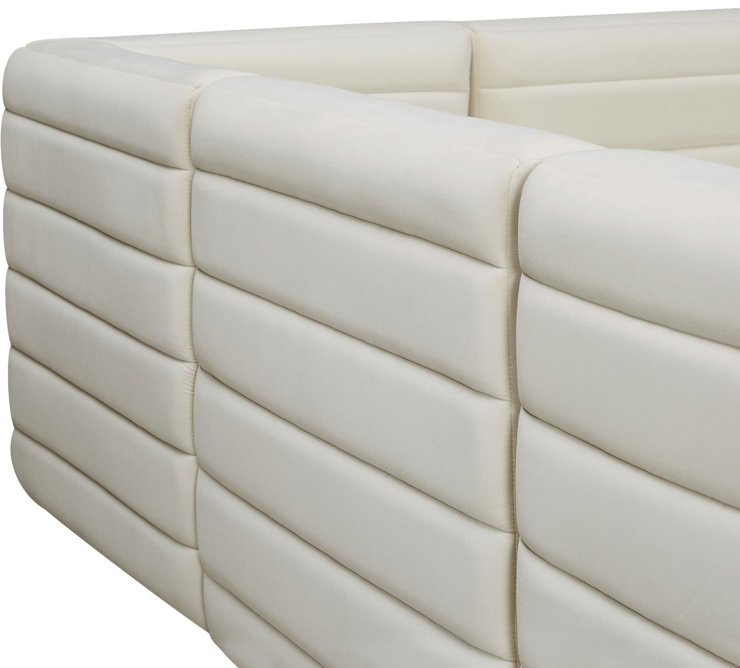 amelia cream velvet modular sofa s126