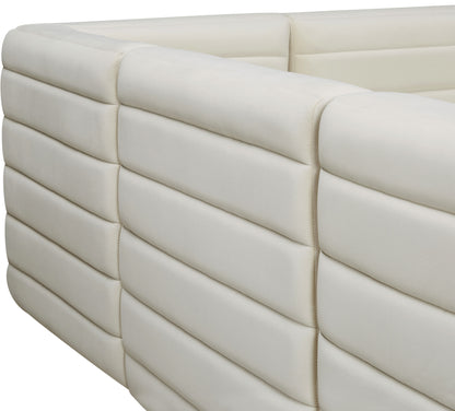 Amelia Cream Velvet Modular Sofa S126