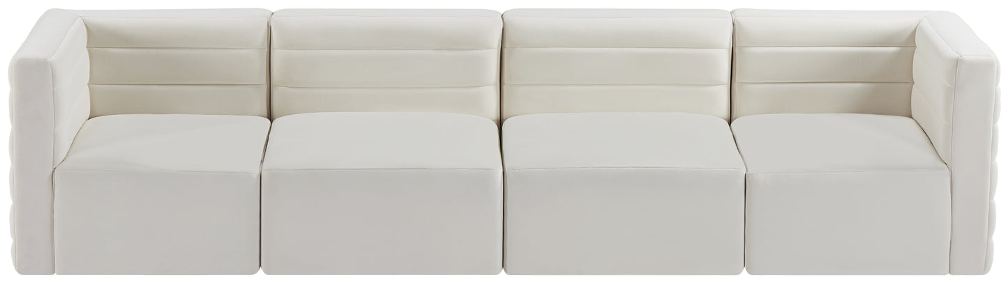 amelia cream velvet modular sofa s126