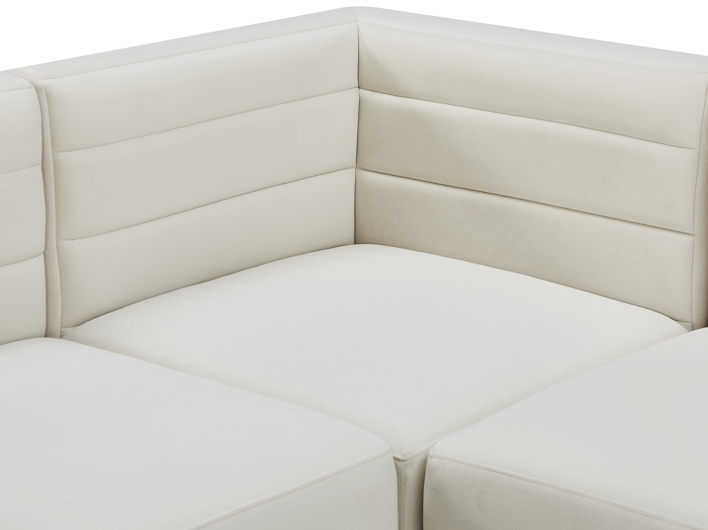 amelia cream velvet modular sofa s126