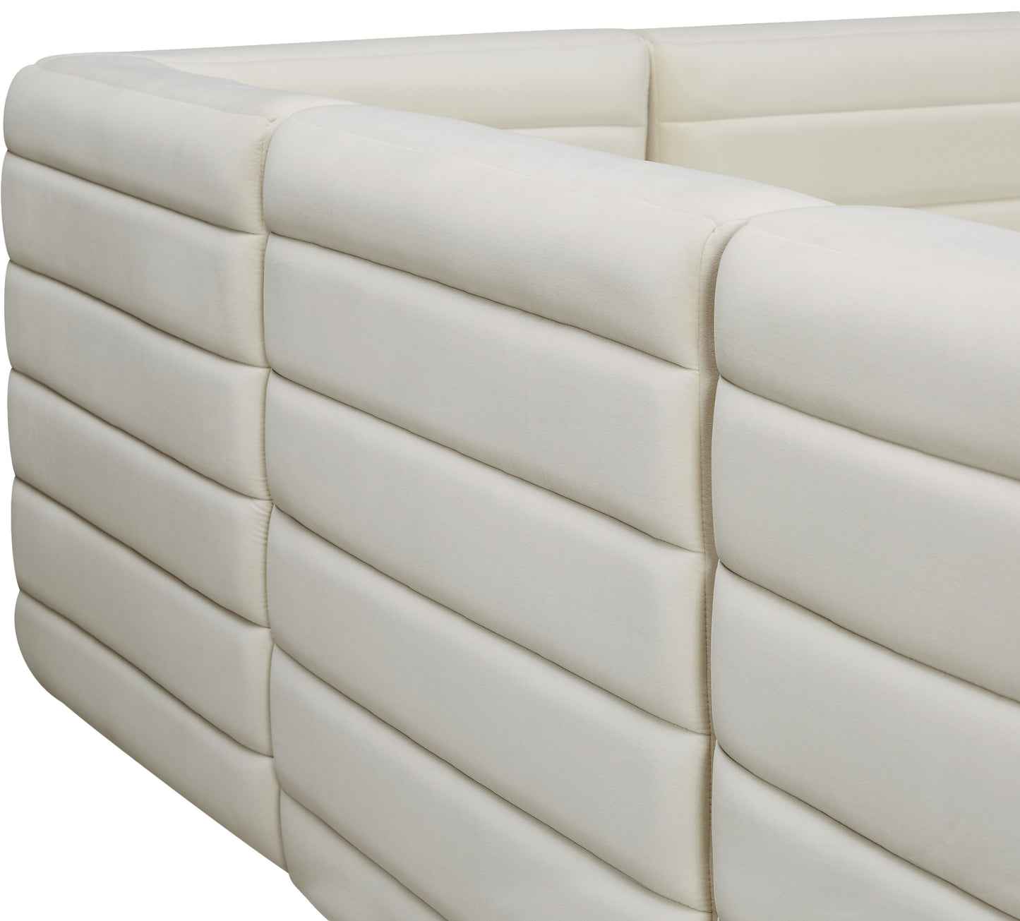amelia cream velvet modular sofa s63