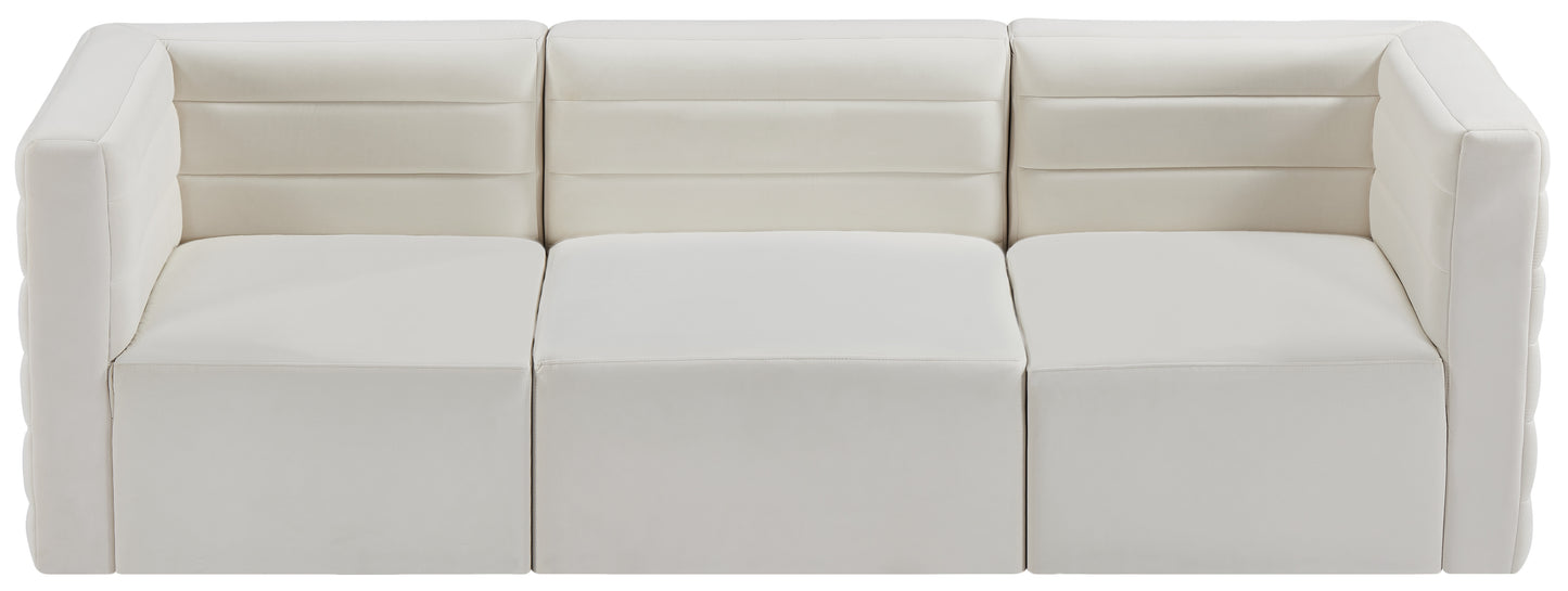 amelia cream velvet modular sofa s95