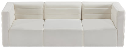 Amelia Cream Velvet Modular Sofa S95