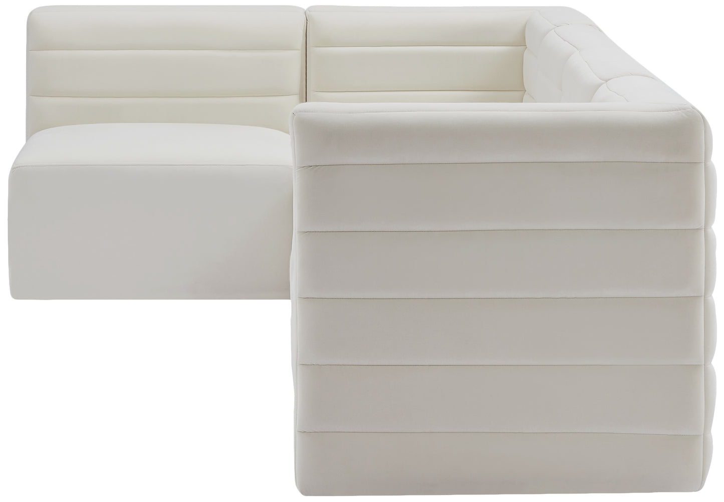 amelia cream velvet modular sectional sec5a