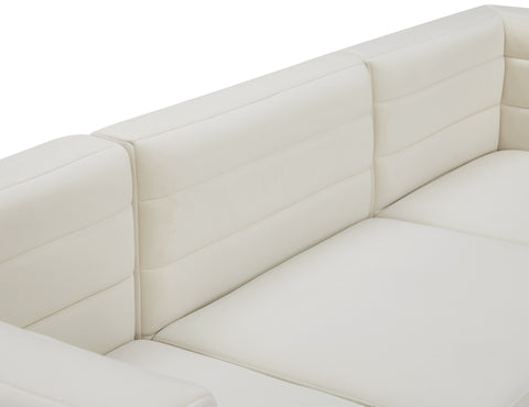 Amelia Cream Velvet Modular Sectional Sec5C